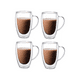 thumbnail image 1 of Set 4 Mug Tazas Café Té Doble Pared Vidrio 350 Ml, 1 of 3