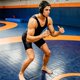thumbnail image 4 of Camiseta de lucha libre 4 Time All American, negro, azul marino, rojo turquesa, 4 of 7