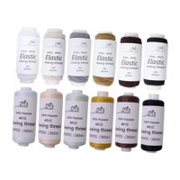 Bothyi - Surtido De 12 Hilos De Coser Elásticos Para Máquina Overlock, Tonos Tierra.