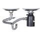 thumbnail image 2 of Kit de desagüe Snappy Trap DK-110 para lavabo de doble cubeta, 2 of 6