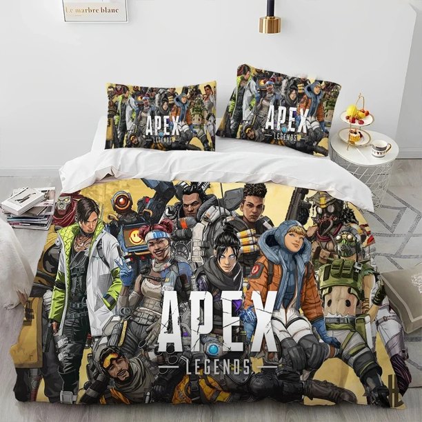 A-Apex Legends Bedding Set Duvet Cover Bed Set Quilt Cover Pillowcase Comforter Size Boys Adult Bedding Set Bed Sheets