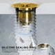 thumbnail image 4 of Tapón universal para lavabo, filtro de desagüe emergente para lavabo, convertidor de baño, tapón colador de desagüe con cesta recogedora de pelos., 4 of 7