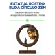 thumbnail image 2 of Estatua Buda Decorativa Con Monje Círculo Zen Dorado 35 cm alto x 29 cm Diámetro, 2 of 9
