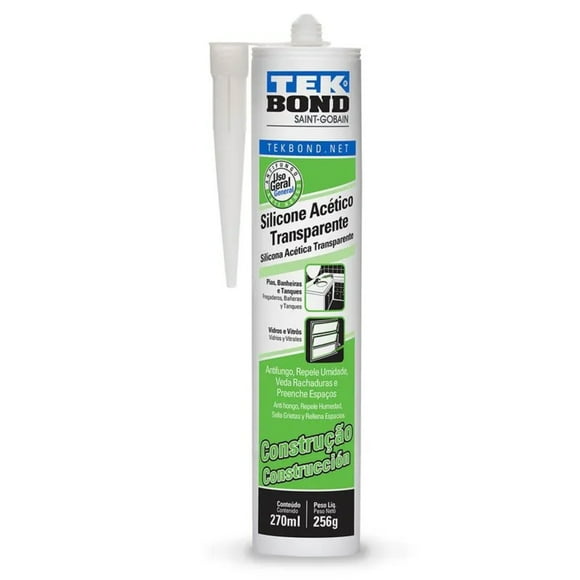 Silicona Acética Transparente Construcción Cartucho 256g