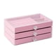 thumbnail image 3 of Caja De Joyería Portátil, Anillos, Pendientes, Cajas De Almacenamiento De Joyería Con Espejo, Viaje En Casa, 3 of 4