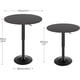thumbnail image 3 of Mesa de bar HOOBRO BK58BT01G1 redonda, ajustable en altura, color negro, 3 of 7
