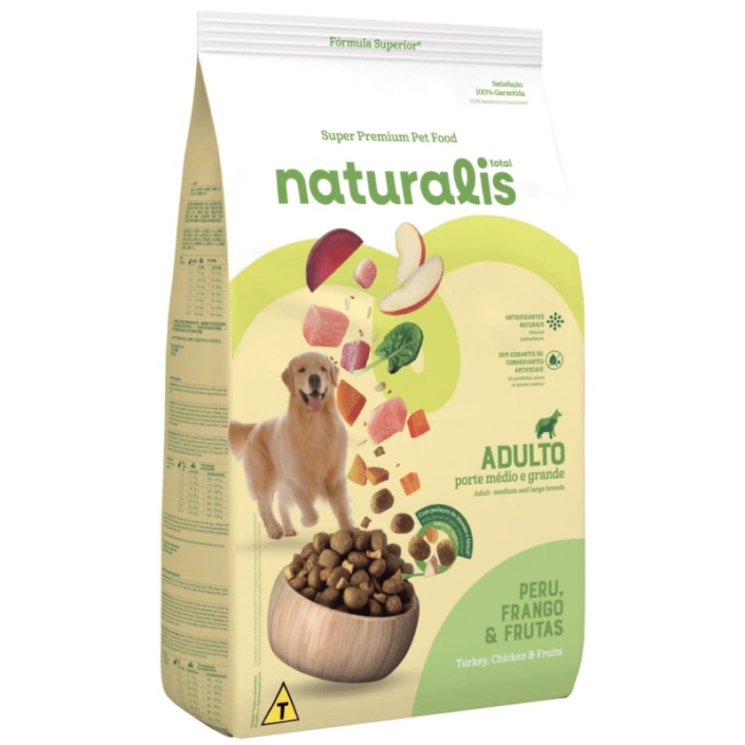 Alimento Naturalis Adulto Pollo Pavo Y Frutas 12 Kg.