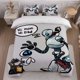 thumbnail image 1 of 3pcs Walli Eva Family Themed Bedding Set Including Duvet Cover And Pillowcases. Soft And Comfortable, 1 of 5