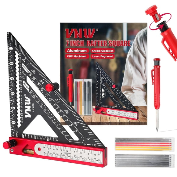 Escuadra para cabios VNW de 7 pulgadas, multiherramienta de aluminio con nivel