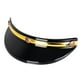 thumbnail image 3 of Visera Para Casco De Moto Peak 3 Snaps Trendy Para Cascos 3/4 Recambios Negro Dorado, 3 of 5