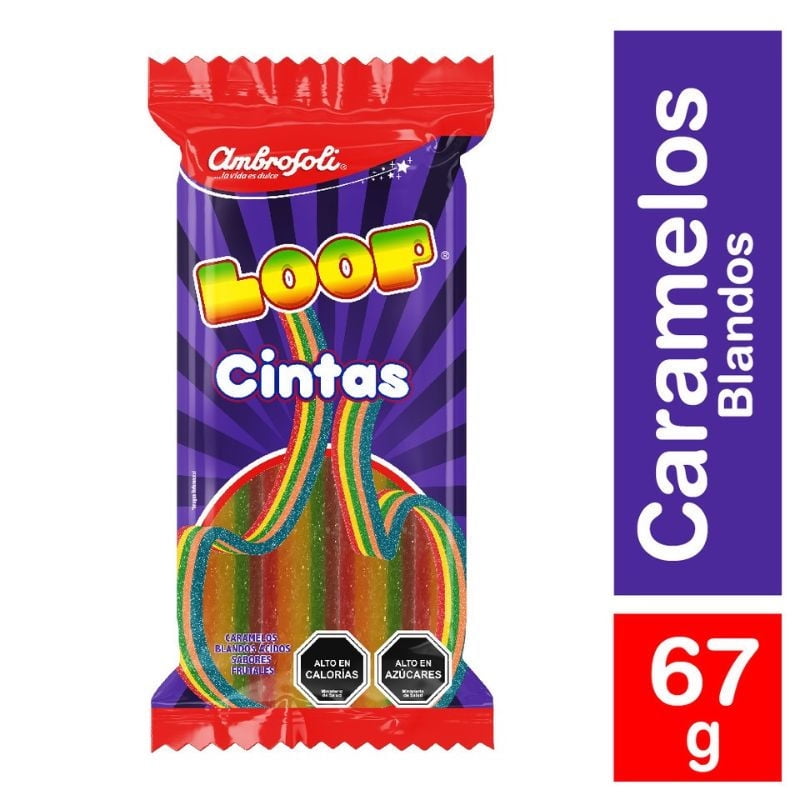 Caramelos Blandos Loop Cintas 67 g Ambrosoli