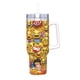 thumbnail image 2 of Emoji Vaso aislado de acero inoxidable con asa, diseño temático, regalo para familia, amigos y fans; incluye pajita y encaja en el portavasos estándar, 40 oz, 2 of 6