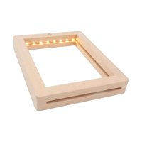 Magideal - Marco De Fotos De Madera Luz Nocturna Decoración Toque Regalos De Cumpleaños Ligero Creativo Portátil Luminoso Led Marco De Fotos Niños Familia Pareja 21Cmx17Cmx2Cm