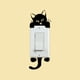 thumbnail image 1 of 1pc Cute Cat Bedroom Switch Wall Sticker, Removable 3D Stereo Wall Sticker, 1 of 4