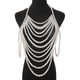thumbnail image 3 of Cadena De Cuerpo En Capas Collar De Borlas Encantos Popular Para Lady Girls White, 3 of 5