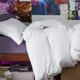 thumbnail image 4 of Funda de edredón para cama doble o doble XL para niños, blanca con cierre de cremallera, 4 of 7