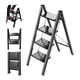 thumbnail image 1 of Escalera Plegable Ligera Acero 4 Escalones Capacidad 150kg, 1 of 3