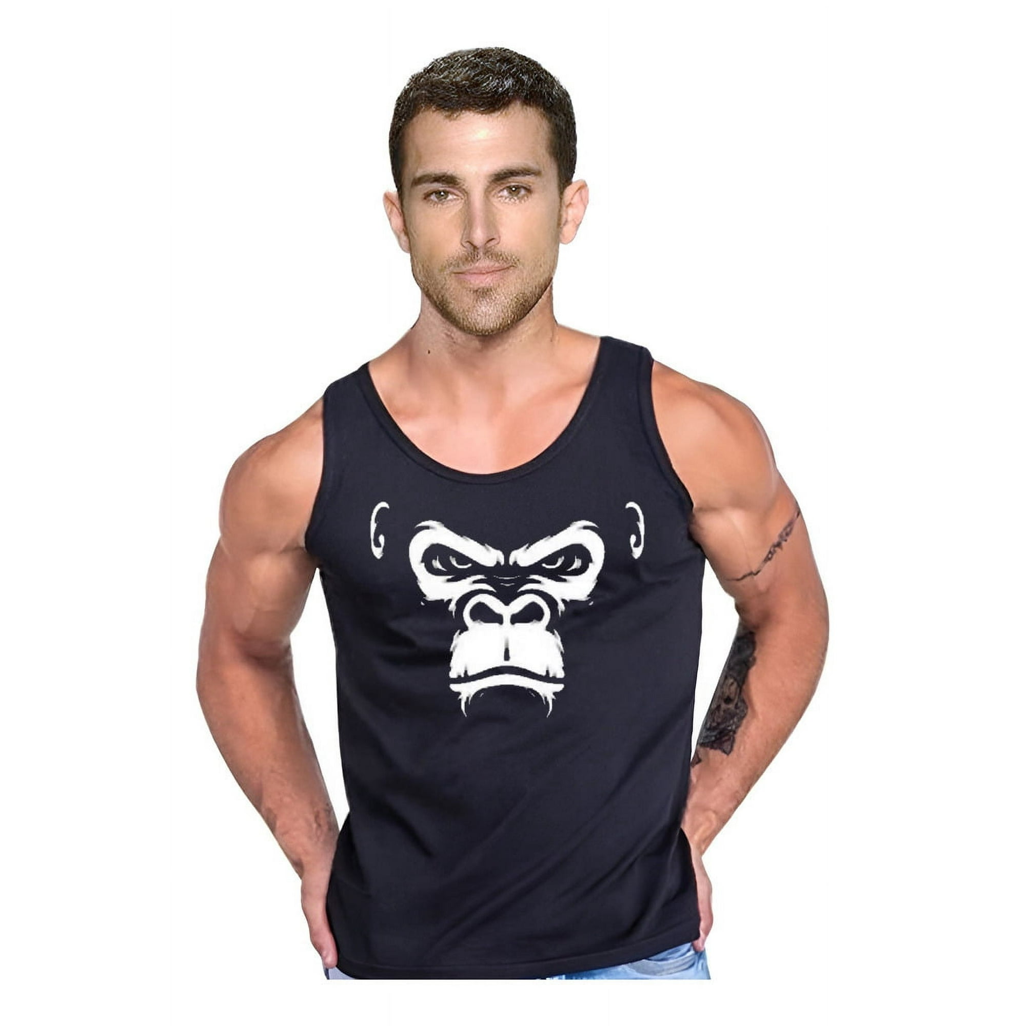 Persodesign - Polera Gorila Gym Musculosa Tank Hombre Talla Xl Negro Hombre