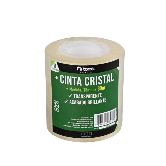 Cinta cristal set 3 uni 18mmx30m
