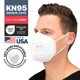 thumbnail image 2 of Mascarilla facial KN95 AccuMed E95 desechable, paquete de 20 unidades, color blanco, 2 of 8