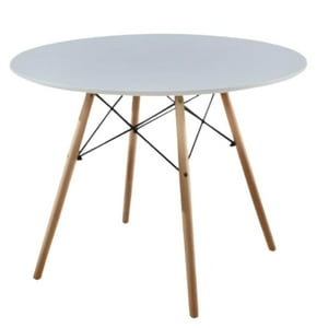 Velazio - Mesa De Comedor Eames Redonda 80 Cm Blanco