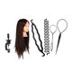 thumbnail image 1 of 4pcs Mujeres Ni?as Clip De Peinado Del Cabello Stick Bollo Herramienta De Máquina De La Trenza+Manicura De La Cabeza Del Entrenamiento De La Peluquería De La Práctica Del Salón + Sujetador 22 ", 1 of 3
