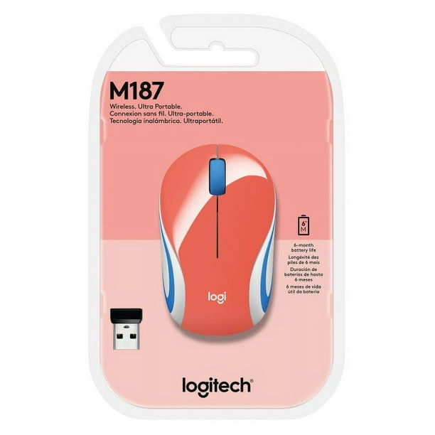 Mouse Mini Logitech Inalam M187 Refresh Coral 910-005362 | Lider