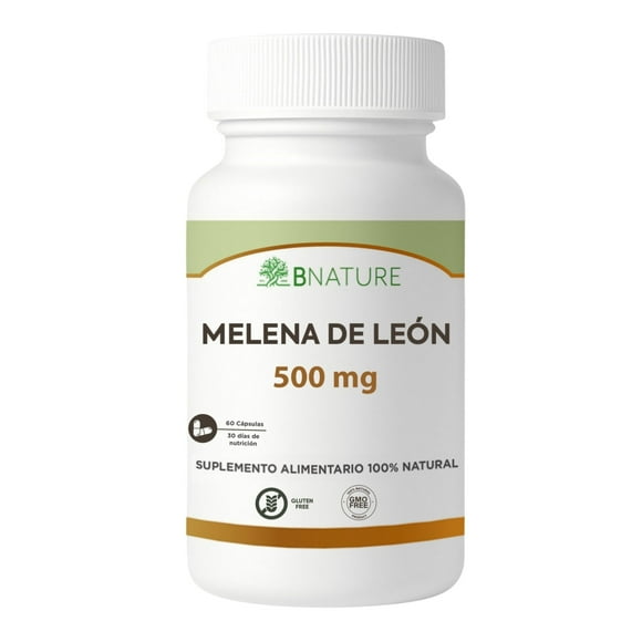 Melena de Leon 500mg | Suplemento Fungi 60 caps B NATURE