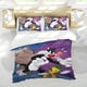 thumbnail image 5 of Sylvester y Tweety Pie Conjunto de sábanas temático, trío de piezas, cómodo y amigable con la piel, diseño único, regalo de decoración para el hogar para familiares, amigos y fans,173cm *218cm, 5 of 6