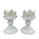 thumbnail image 1 of 2 Uds Portavelas Cónico Candelabro Soporte De Vela Cónico Para Regalo De Sala De Estar Blanco 10,3 Cm X 15 Cm, 1 of 3