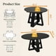 thumbnail image 2 of 43.3in-59in Extendable Round Dining Table for 4-8,Modern Kitchen Oval Dining Table with Removable Leaves Space Saving,Wood Base with Storage Shelf for Kitchen Living Room (Black), 2 of 3
