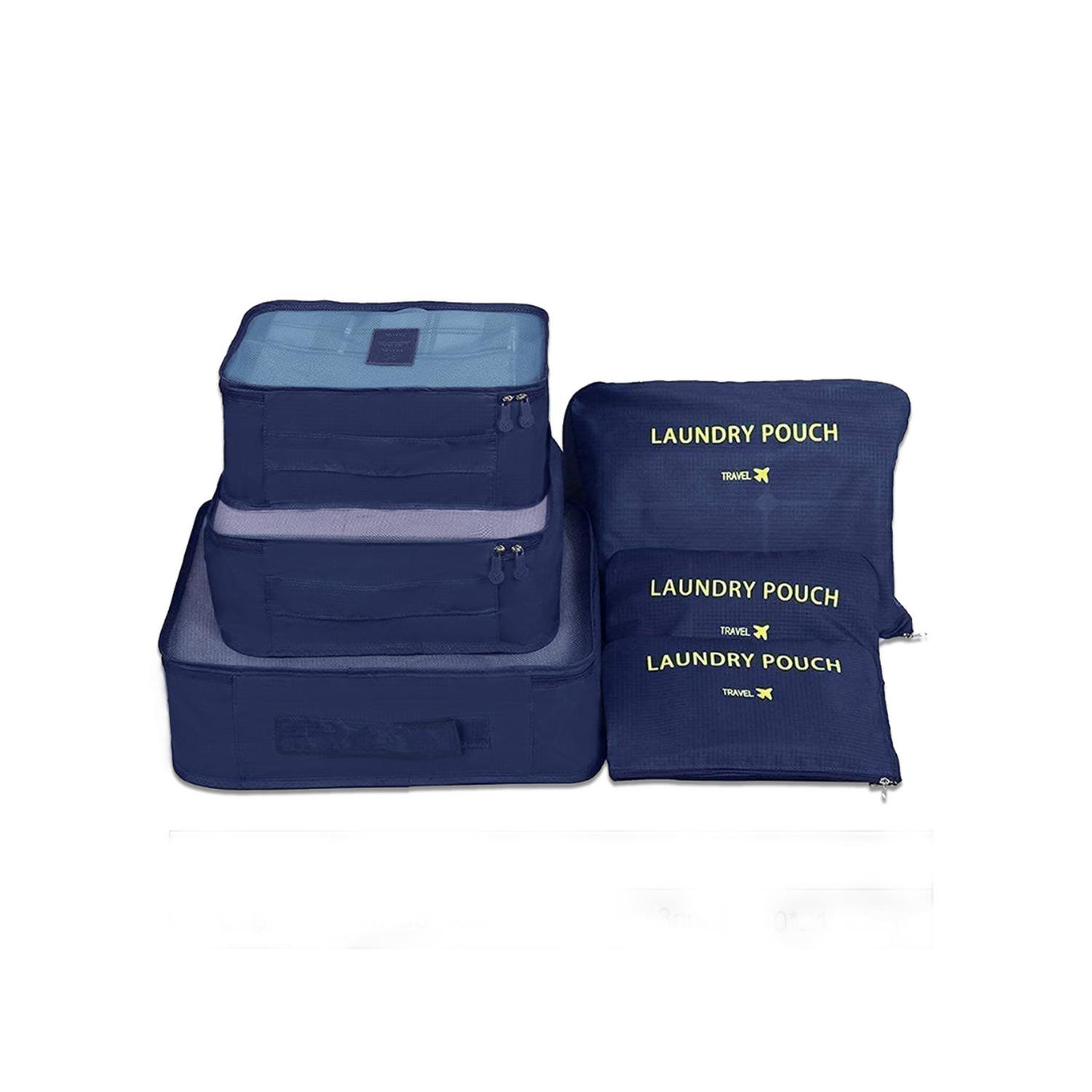 Pro Outdoor - 6 Organizadores Para Maletas Azul