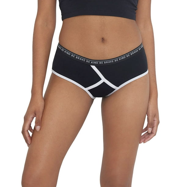 Boyshort Mujer Cotton Negro Corona