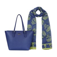 Pack Kenneth Cole Cartera Tempo + Pañuelo Oni Azul
