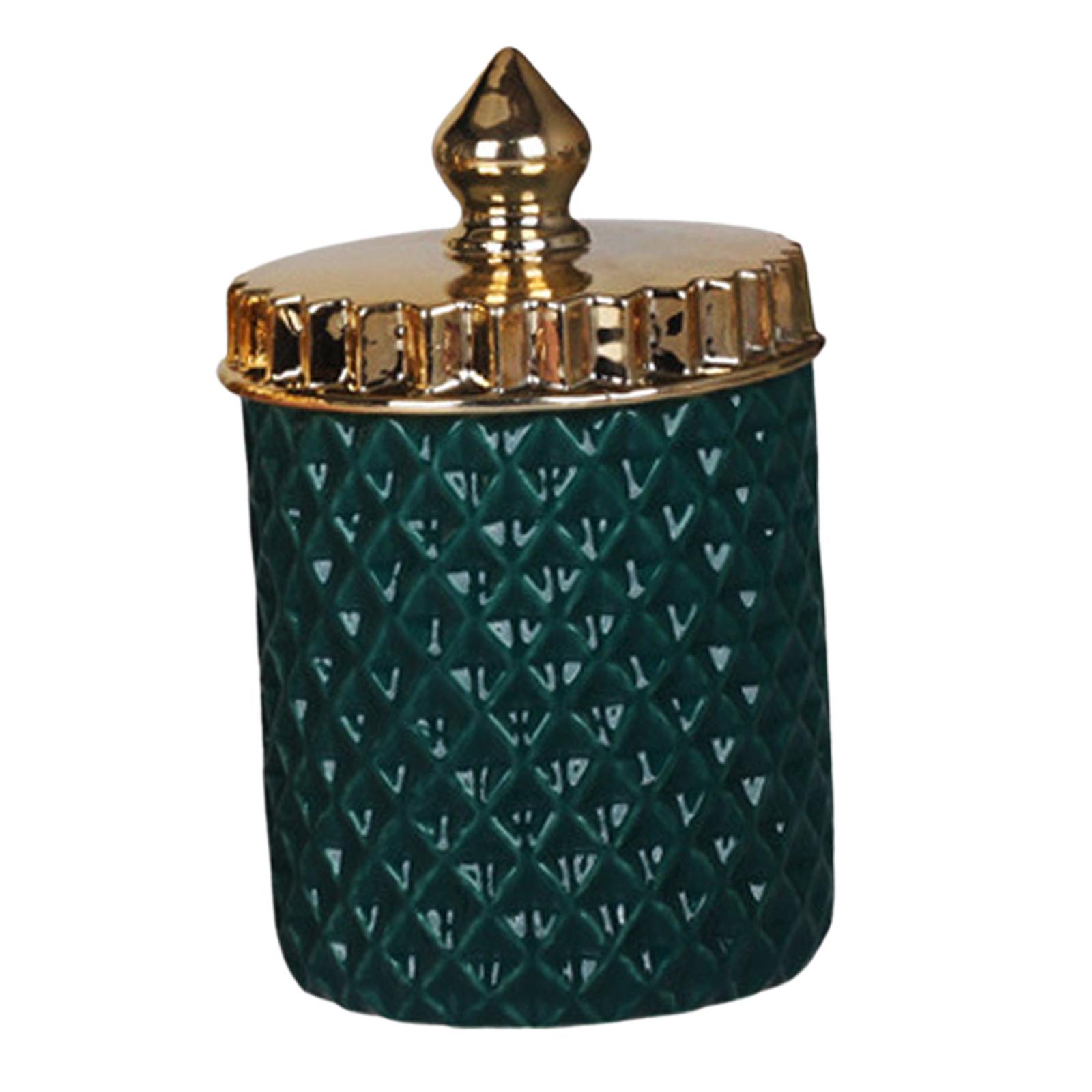 Magideal - Frascos De Almacenamiento Herméticos Caja De Almacenamiento Adornos A Prueba De Polvo Con Tapas Herméticas Decorativas Chica Decorativa Ins Tarros De , Verde