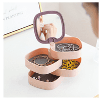 Genérico - Organizador De Joyas 4 Niveles - Joyero 360O Con Espejo