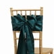 thumbnail image 4 of Xiao Hua Correa de Asiento Verde Oscuro - Juego de 4 Piezas, 108.27 x 6.69 Pulgadas Brillante y Reluciente, Lazo Sedoso para Bricolaje Autoajustable, Adecuado para Decoración de Sillas de Boda, 4 of 4