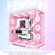thumbnail image 2 of Gabinete para PC HYXN H1 ATX Mid-Tower con 7 ventiladores PWM ARGB, Type-C, rosa, 2 of 9