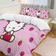 thumbnail image 3 of Hello Kitty Strawberry Bedding Set for Girls Kids Teen Tween Ultra Soft Microfiber Comforter Set Twin Size with 3-Pieces Comforters Bed Sets Bedroom Decor Bed Sheets, 3 of 5