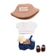 thumbnail image 1 of Top Y Pantalones De Muñeca De Felpa, Flexibilidad DIY, Haz Tus Propias Muñecas Para Muñeca De 5,91 Pulgadas, Sombrero Y Zapatos Caqui, 1 of 3