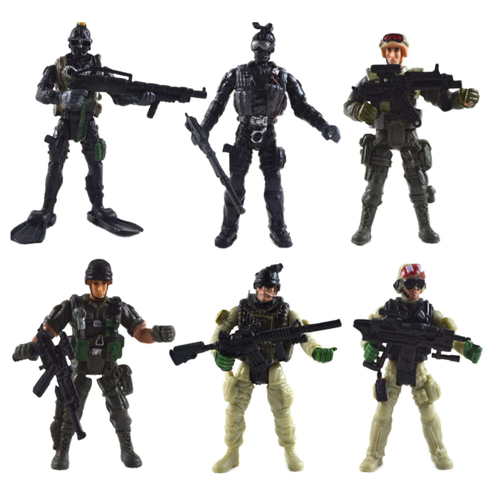 Magideal - 6X Figuras De Acción De Juguete, Conjunto Para Hombres Del Ejército, Diseño De Figuras Para Hombres, Juego Para Juegos De Simulación, Kits De Modelos