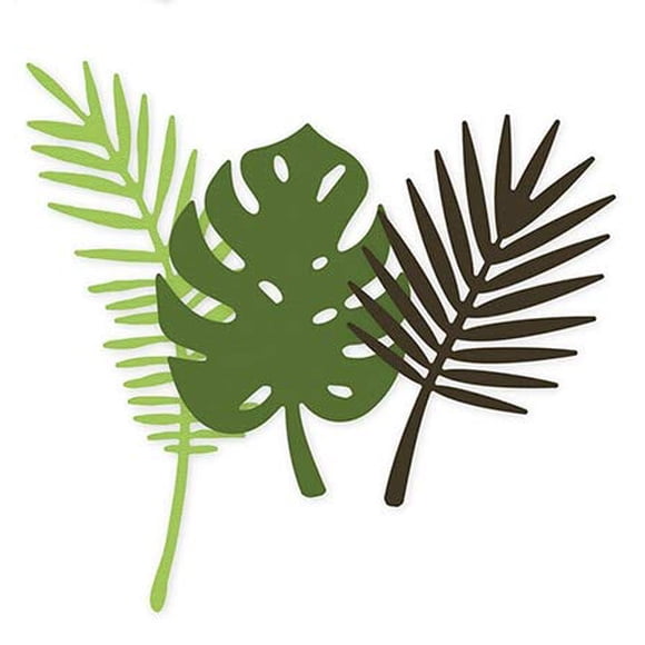 Matrices de corte de metal para scrapbooking DIY, hojas tropicales