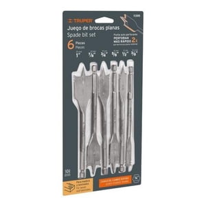 Juego De Brocas Planas Para Madera, 6 Piezas, Truper J-Bpt-6