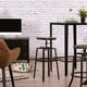 thumbnail image 2 of Pack 2 Piso De Bar Altura Regulable Nogal Café, 2 of 6