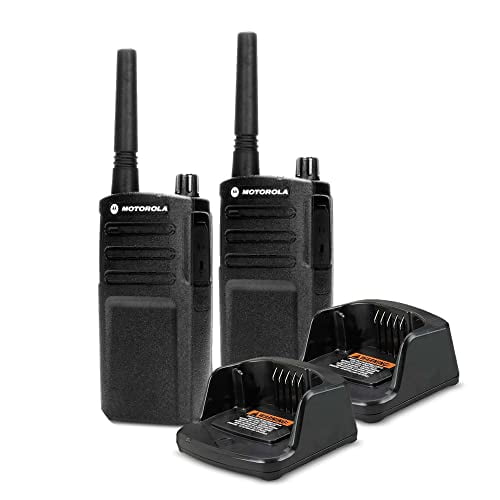 Radio bidireccional Motorola RMU2040 in situ con accesorio, paquete de 2 unidades