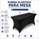 thumbnail image 4 of Pack 6 Funda Mantel De Tela Spandex Negro Mesa Rectangular 183x75x75 Cm Banquetería Fiestas Patrias, 4 of 7