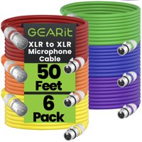 Cable De Micrófono Gearit Xlr Macho A Hembra De 15 M, Paquete De 6