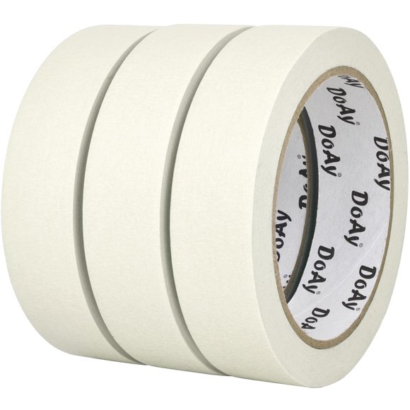 Cinta de pintor DOAY paquete de 3, 2,5 cm, 270 pies (82,3 m) blanca