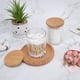 thumbnail image 2 of Juego dispensador de vidrio con soporte Qtip BKYFPQ, 2 tarros de boticario, 2 of 7
