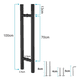 thumbnail image 2 of Jaladera tipo H inox 100 cm puerta de cristal, negro #1, 2 of 3